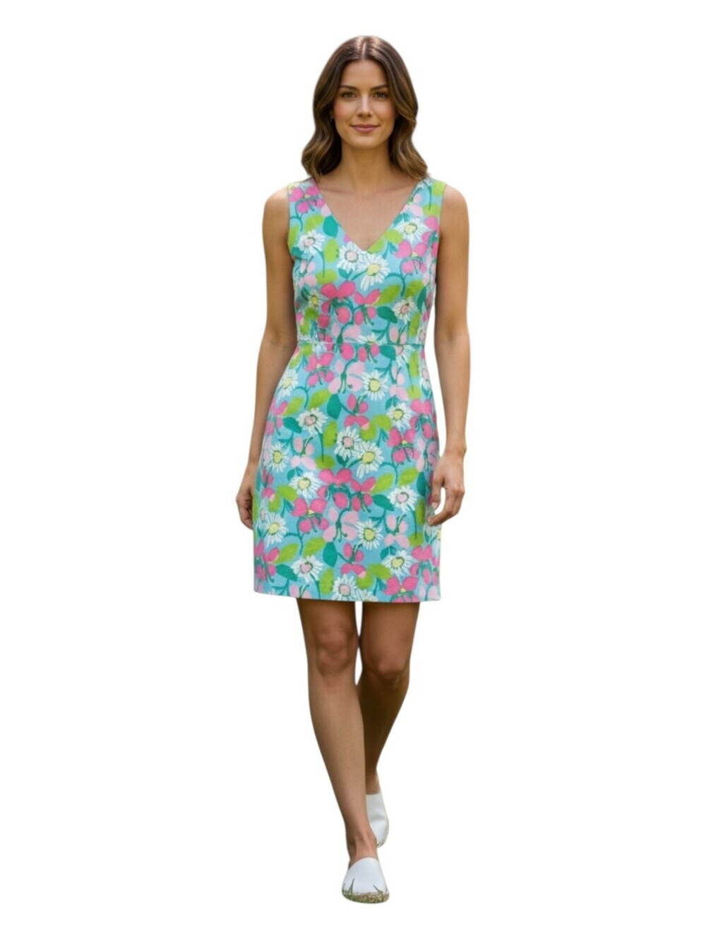 Lilly Pulitzer Womens Colorful Floral Print Sorority Rush Kiki Sheath Dress 2